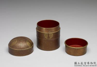 图片[3]-Cylindrical lacquer container with apricot blossom decor , Ch’ing dynasty-China Archive